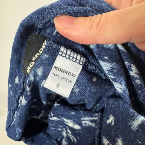 MONROW Blue Tie-Dye Jogger Pants – 100% Cotton Lounge Sweatpants, Size Small - Picture 8 of 8